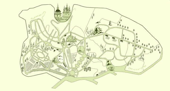 Карта-схема ботсада Гришко