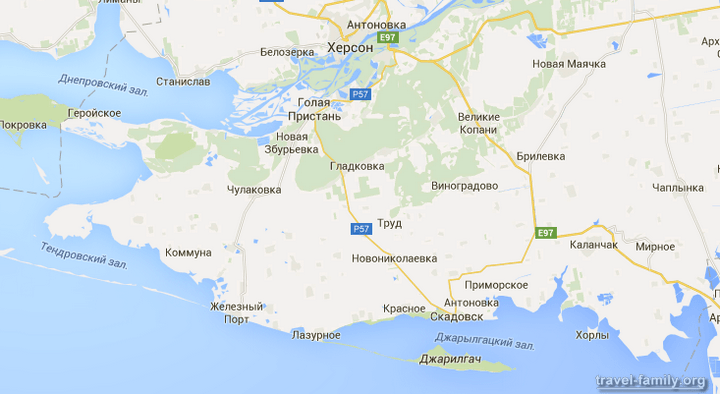 На каком море и где находится Скадовск?