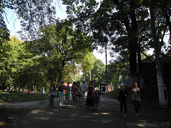 Прогулка в парке Голосеево в Киеве