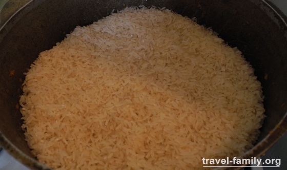 Рецепт плова с фото: рис в казанке