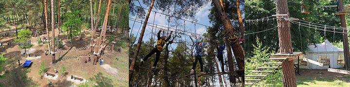 Веревочные парки недалеко от Киева: "Шалена білка" в Буче